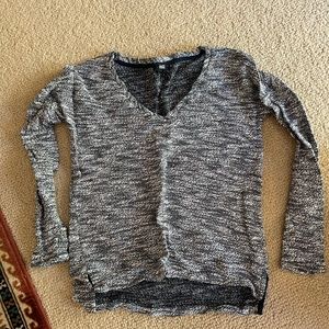 Paige Black and White V Neck Sweater